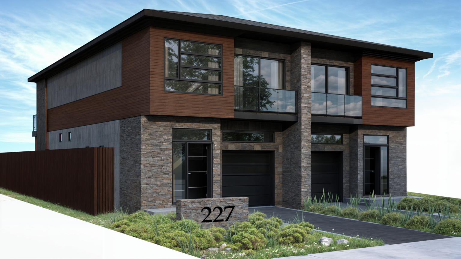 Downtown semi-detached - architectural project rendering