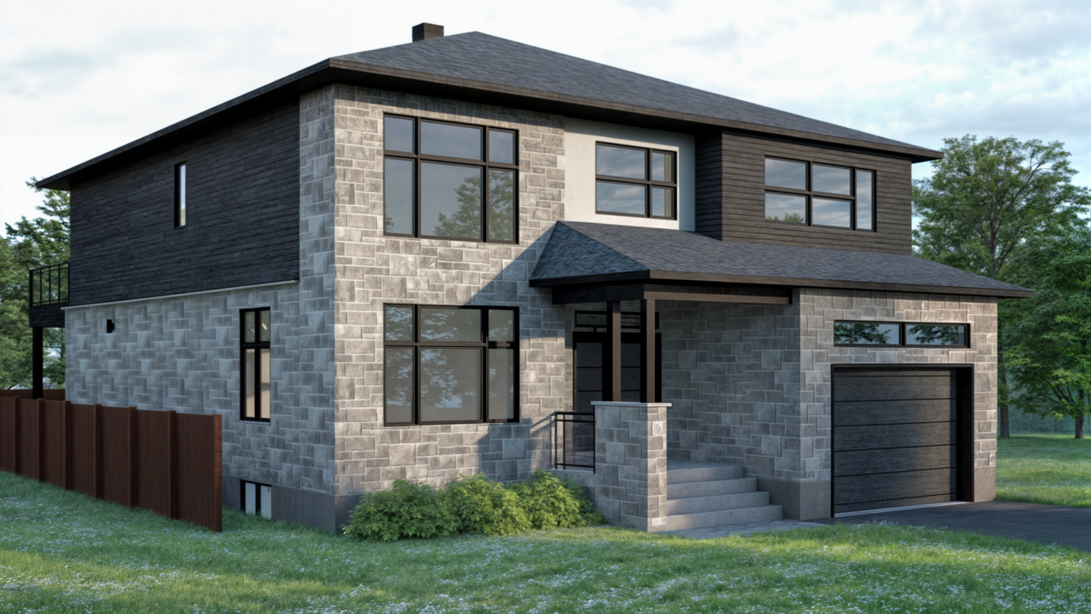 Multi lot design - architectural project rendering