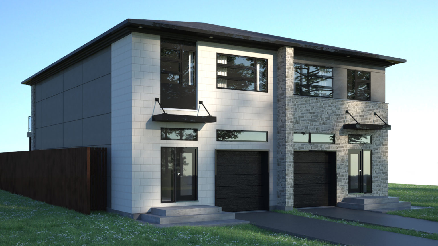 Britannia Park Semi-detached - architectural project rendering