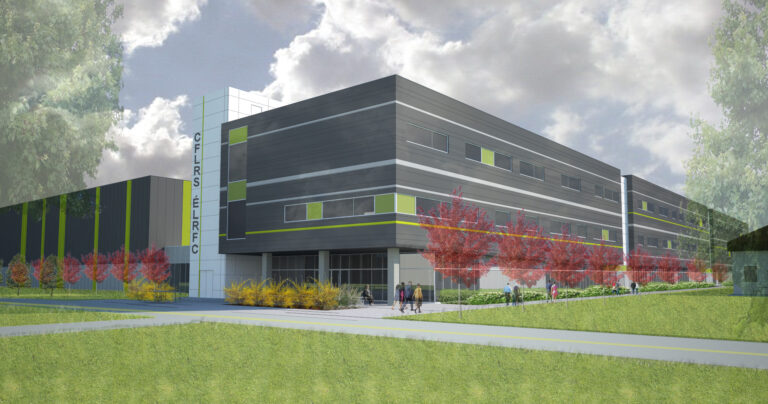 Institutional building rendering from Zoran’s Montreal project experience
